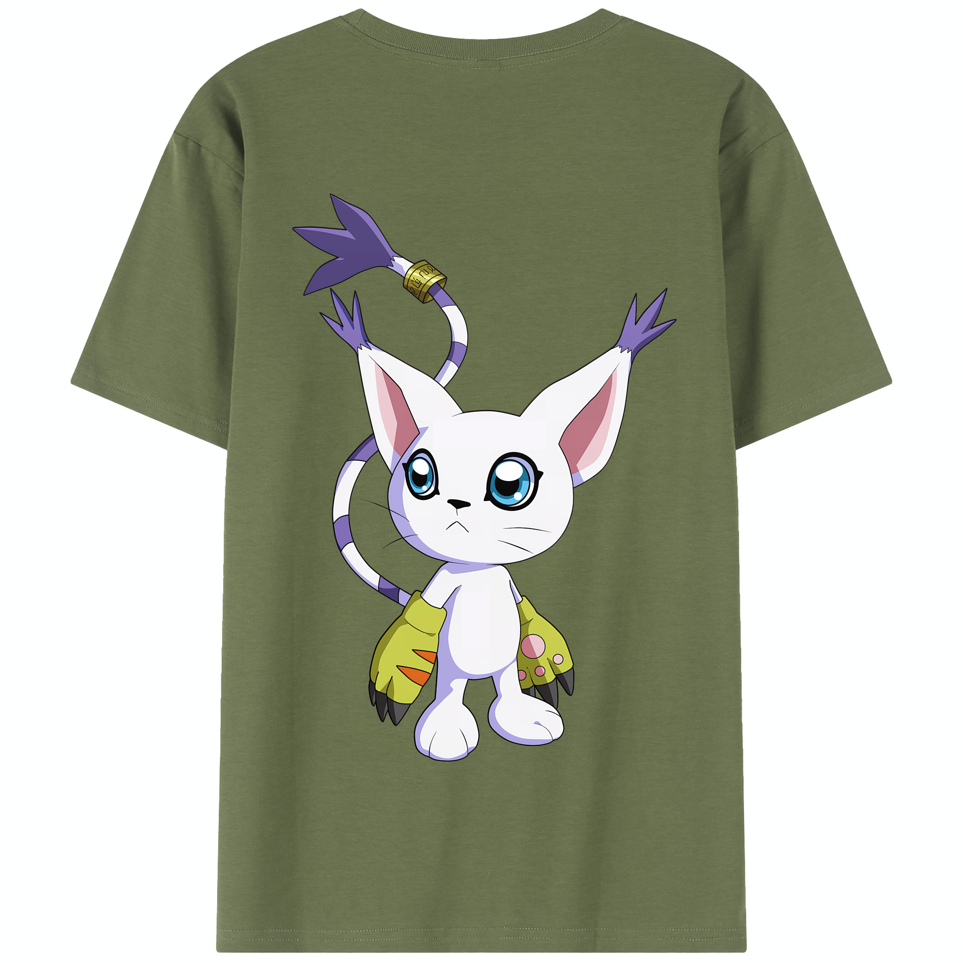 （画像用） Digimon デジタルモンスター/デジモン 綿100％半袖Tシャツ（背面プリント）